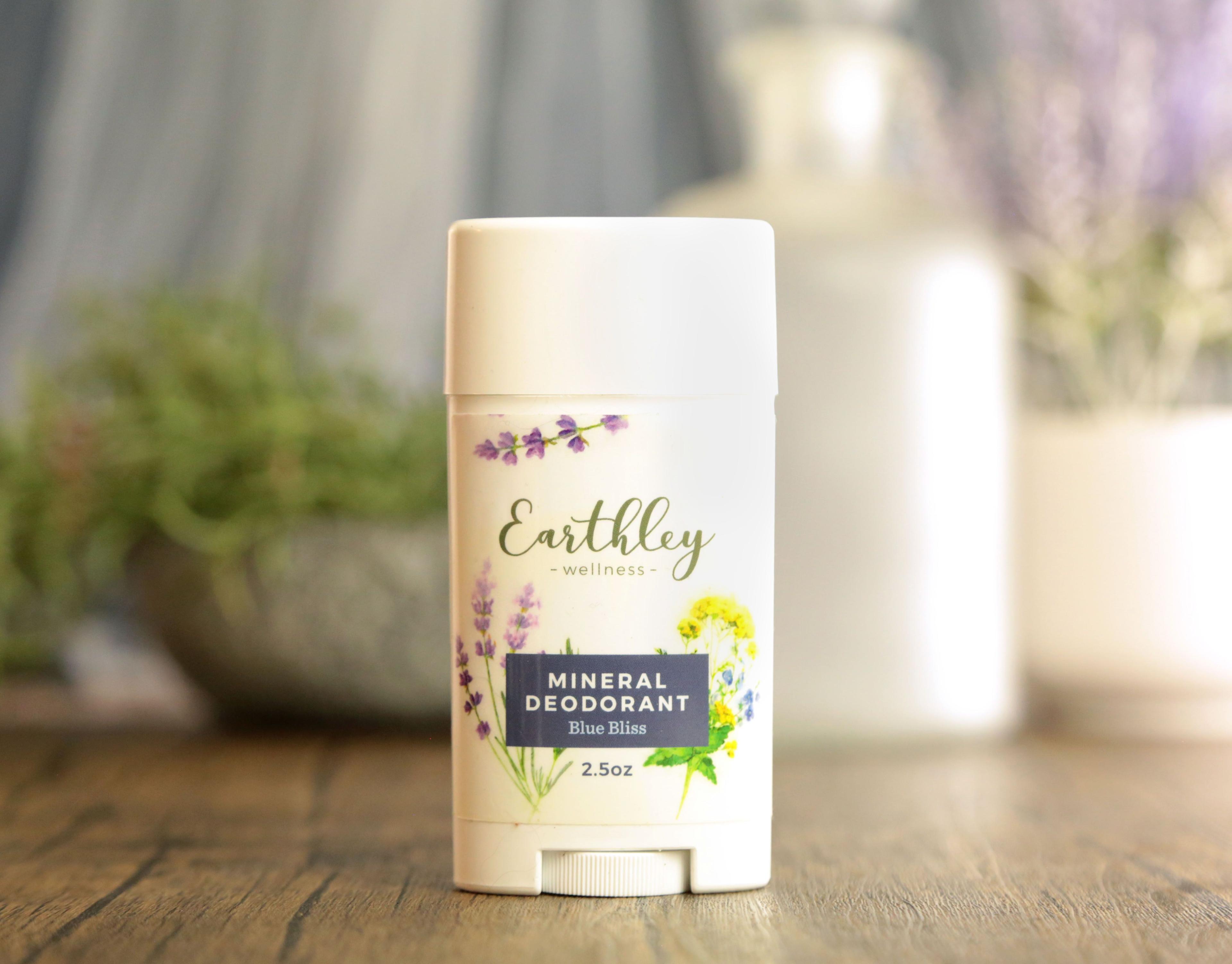 Earthley Blue bliss mineral deodorant 831A1743 copy product displayed on clean background