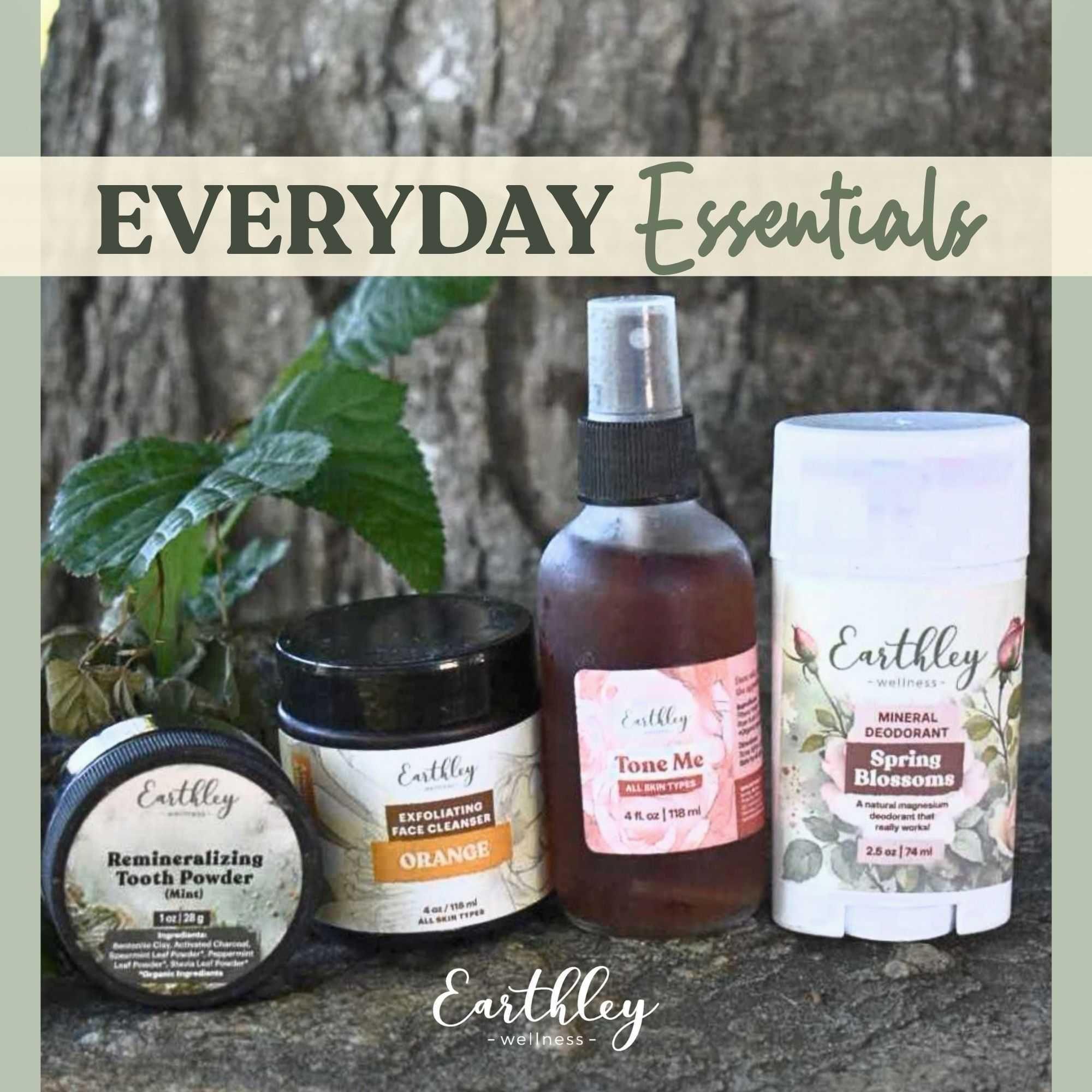 Everyday Essentials with earthley products