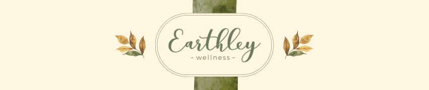 Earthley News educational newsletter cover with sage green botanical design for wellness information updates
