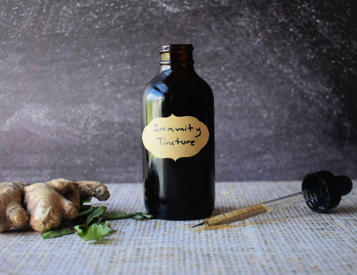 Earthley Immunity Tincture herbal supplement bottle for immune system support