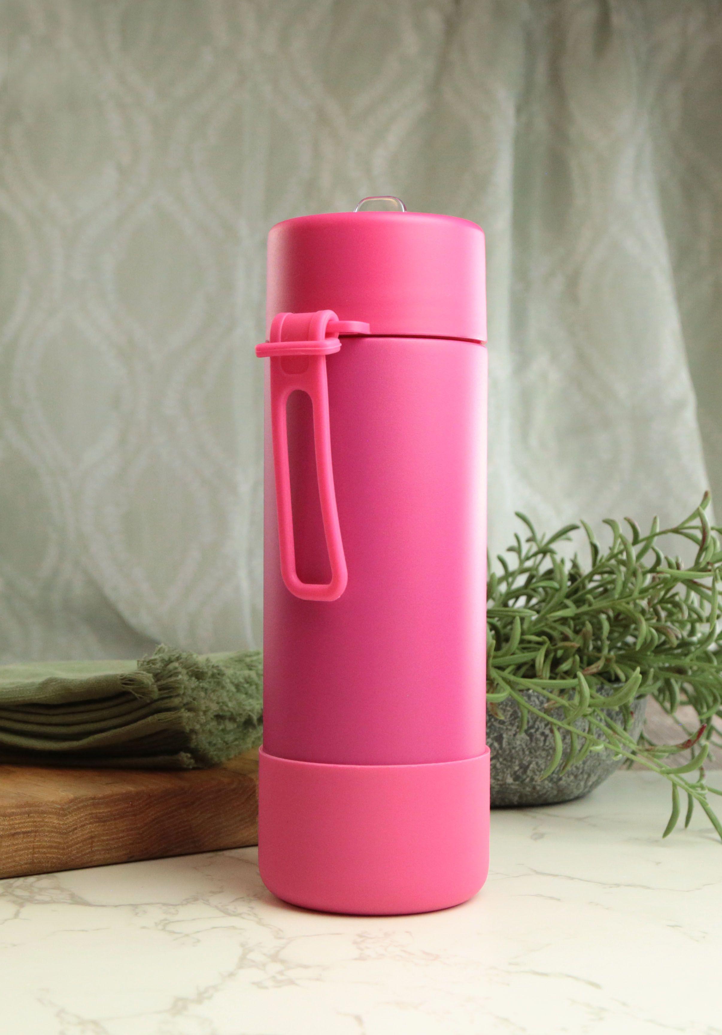Earthley water bottle pink 831A1914 copy product displayed on clean background