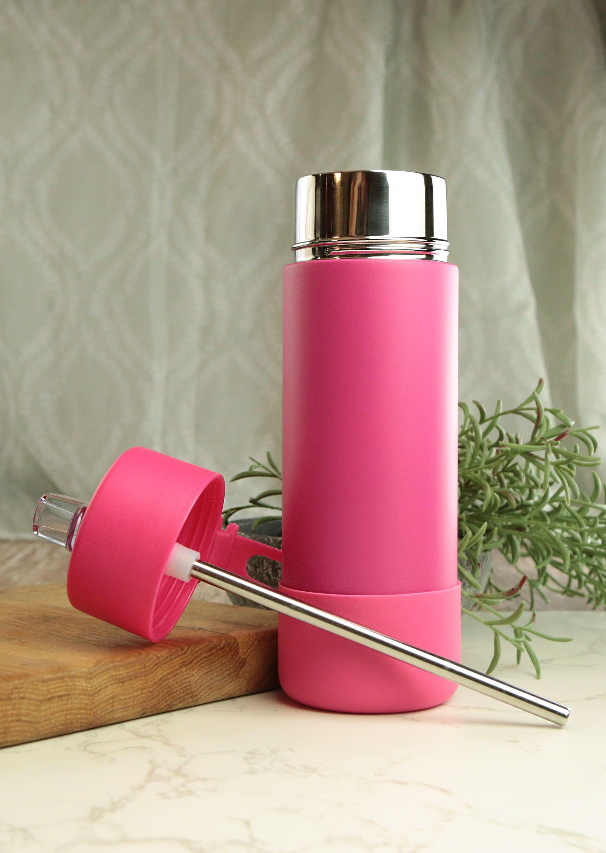 Earthley water bottle pink 831A1916 copy product displayed on clean background